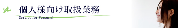 個人向け取り扱い業務